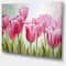 Designart - Tulips in a Row - Floral Art Canvas Print